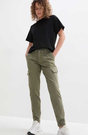 Femme - Pantalon cargo Essential - olive