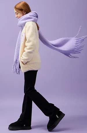 Enfant - Veste en sherpa - beige galet