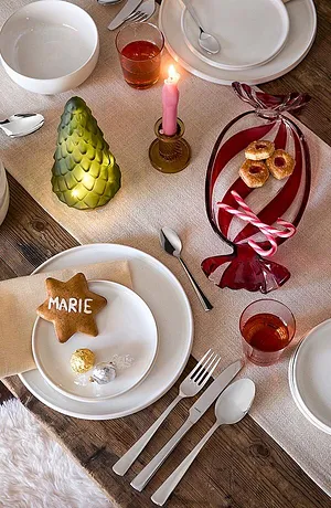 Maison - Set de vaisselle (12 pces) - crème