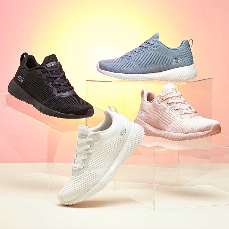 Femme - Sneakers Skechers à mémoire de forme - bleu clair