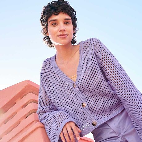 Femme - Gilet en maille - lavande