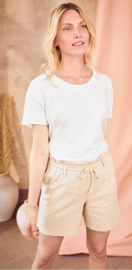 Femme - T-shirt raccourci - blanc
