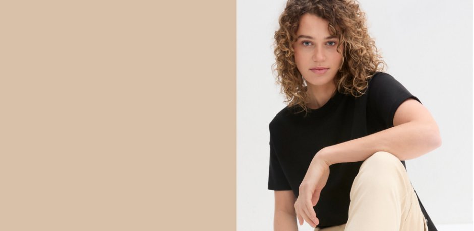 Inspiration - T-shirt oversize Essential en coton épais - noir