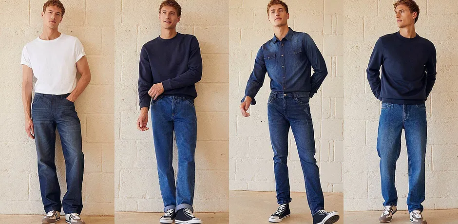 Le look denim décontracté : un jean bleu accompagné de sneakers confortables compose des tenues décontractées.