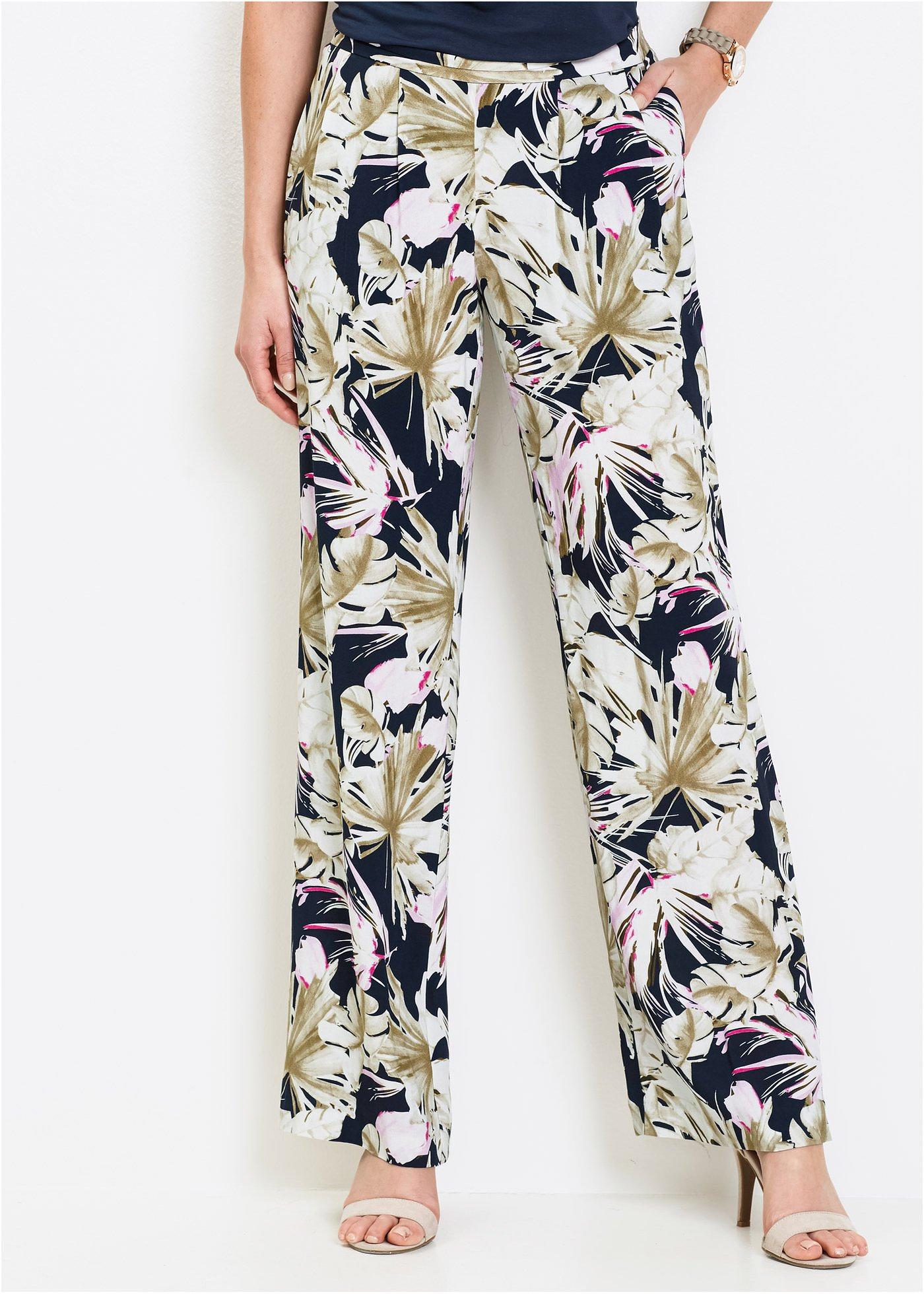 Pantalon en viscose bleu foncé - bpc selection acheter ...