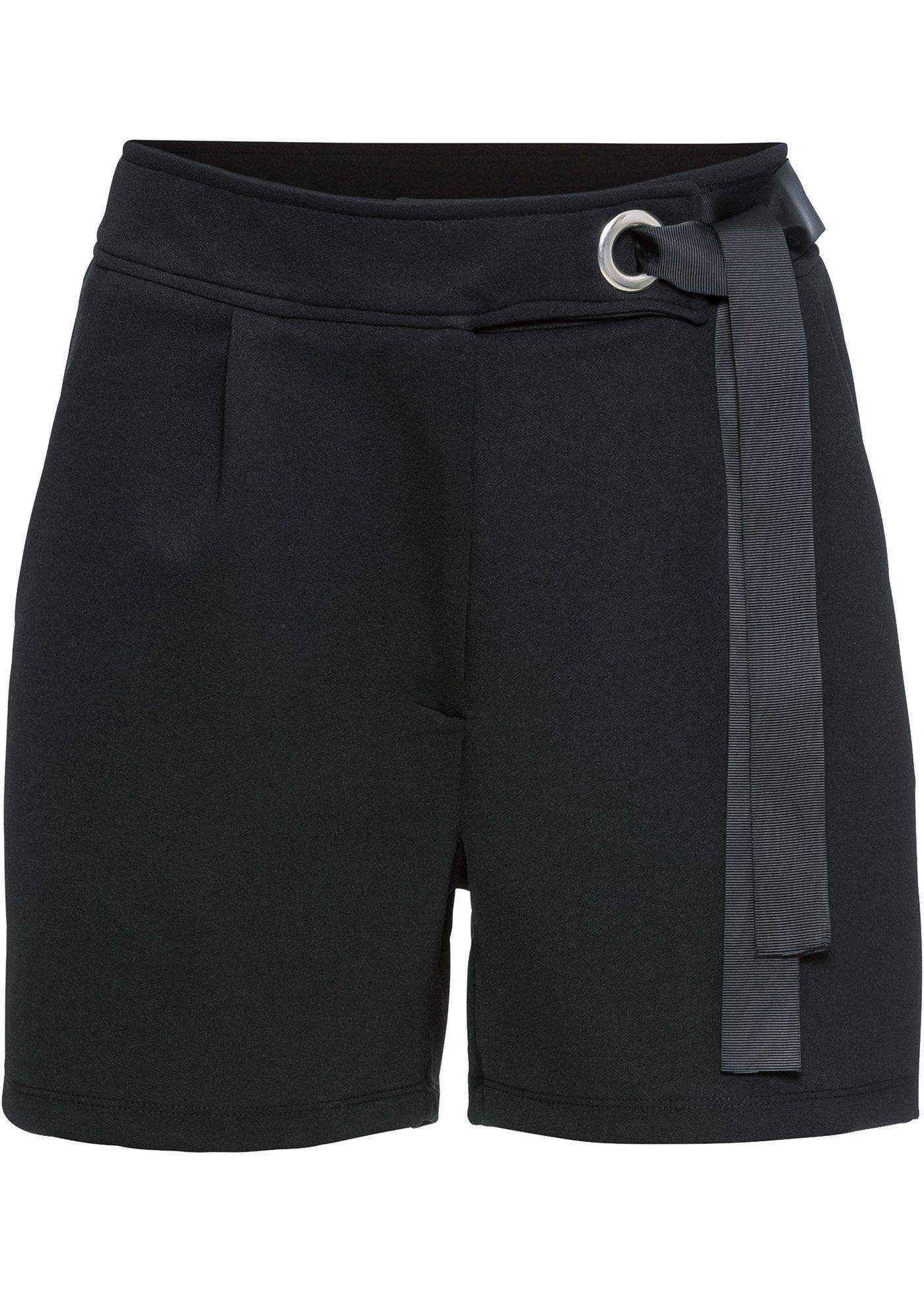 Short Avec Ceinture Nouer Noir Bodyflirt Commande Online Bonprix