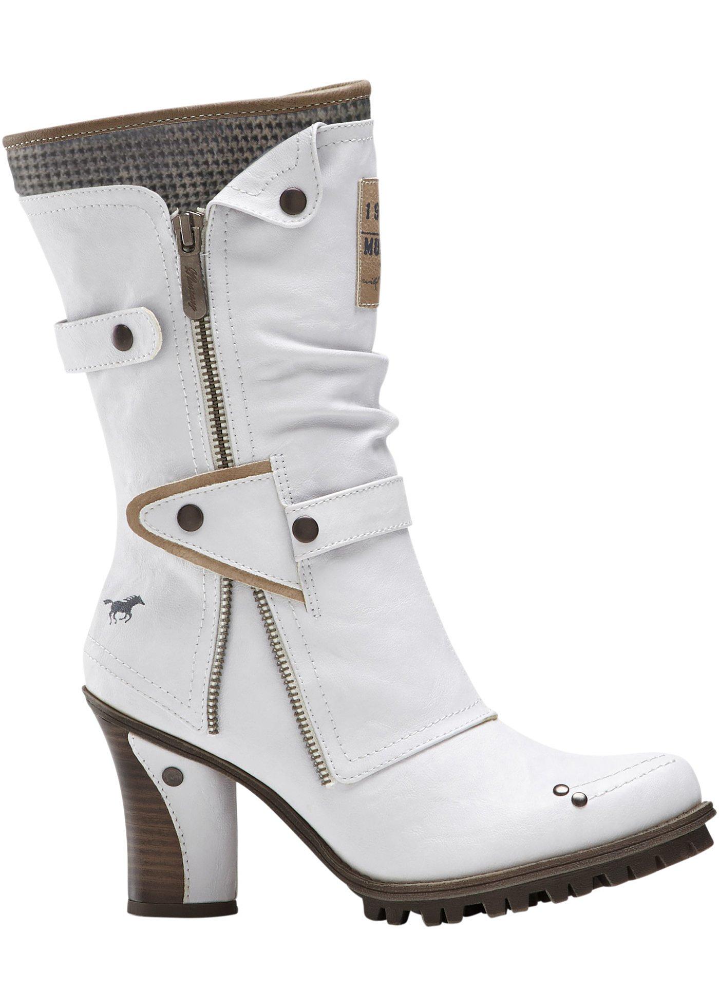 bottines mustang blanches