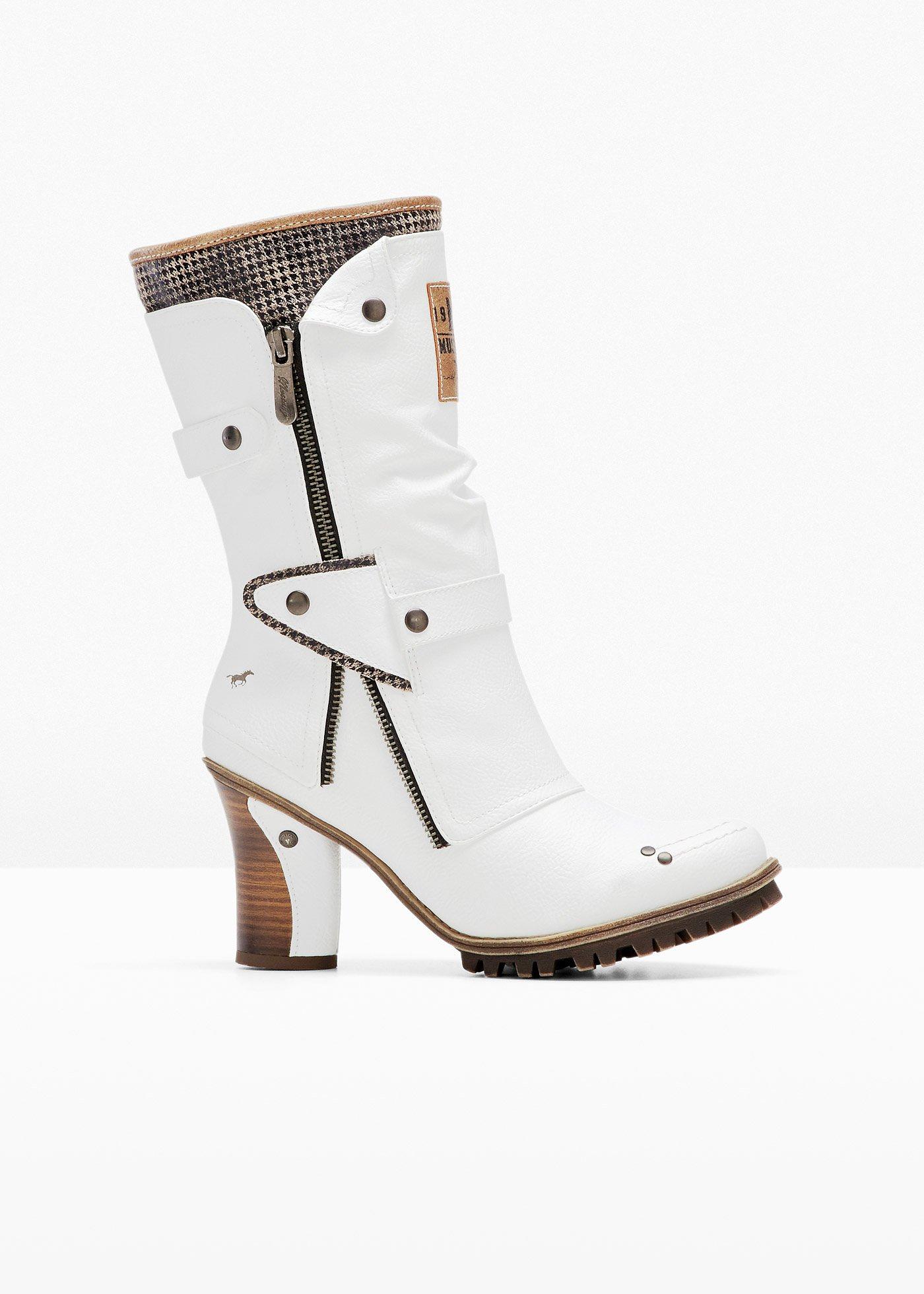 bottes mustang blanche