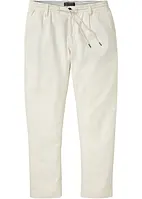 Pantalon chino en lin majoritaire avec taille extensible Regular Fit, Straight, bonprix