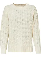 Pull en maille torsadée, bonprix