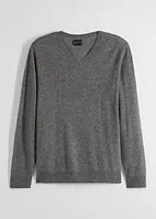 Pull en laine avec teneur en Good Cashmere Standard®, col V, bonprix