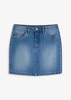 Jupe en jean avec rivets, bonprix