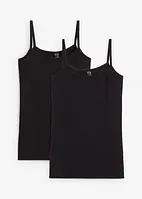 Lot de 2 tops à fines bretelles, bonprix