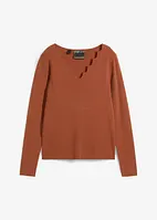 Pull avec un décolleté ondulé, bonprix