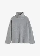 Pull col roulé en maille côtelée, bonprix