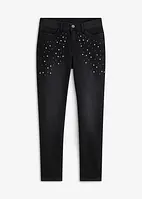 Jean skinny avec perles appliquées, bonprix