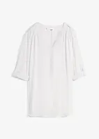 Blouse-tunique en viscose, col V et manches longues, bonprix