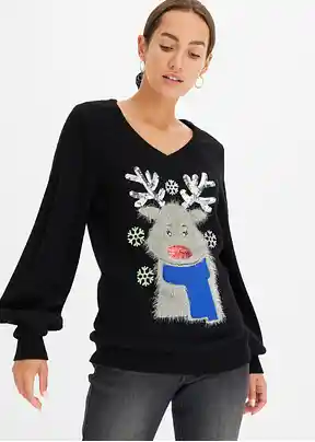 Bon prix pull shops noel femme