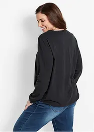 T-shirt manches longues 100% coton, finitions élastiquées, bonprix