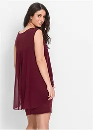 Robe en jersey et crêpe, bonprix