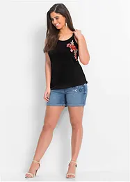 Top avec broderie, bonprix