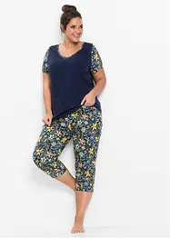Pyjama corsaire à manches courtes, bonprix