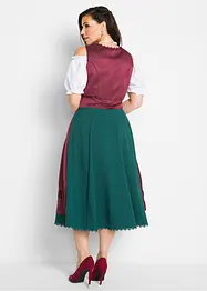 Dirndl à tablier en satin brodé (ens. 2 pces), bonprix