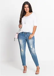 Jean stretch avec zip, bonprix