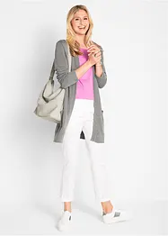 Gilet long en maille, manches longues, bonprix