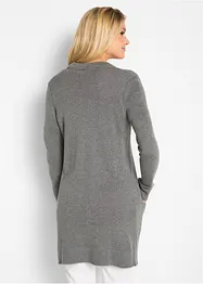 Gilet long en maille, manches longues, bonprix