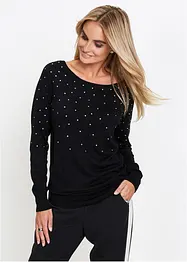 Pull long à strass, bonprix