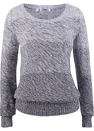 Pull col rond avec dégradé de couleur, manches longues, bonprix