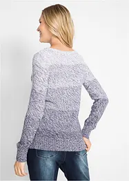 Pull col rond avec dégradé de couleur, manches longues, bonprix