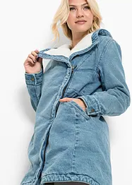 Manteau en jean avec maille peluche, bonprix