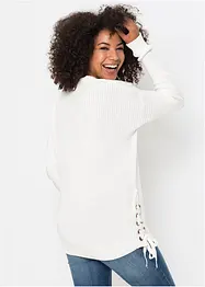 Pull en coton à laçage, oversize, bonprix