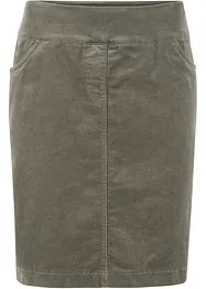Jupe en velours côtelé extensible à ceinture élastiquée, bonprix