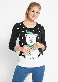 Pull de Noël en maille, bpc bonprix collection