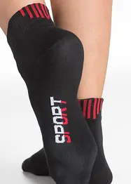 Lot de 5 paires de socquettes de sport avec inscription, bonprix