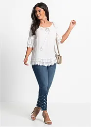 Tunique à dentelle en viscose douce, bonprix