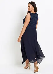 Robe en crêpe premium avec dentelle, bonprix