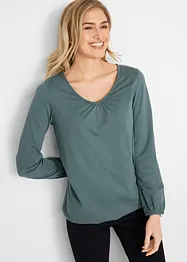 T-shirt manches longues 100% coton, finitions élastiquées, bonprix