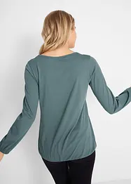 T-shirt manches longues 100% coton, finitions élastiquées, bonprix