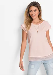 T-shirt boxy à dentelle, bonprix