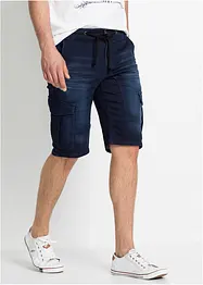Bermuda en molleton aspect jean, Regular, bonprix