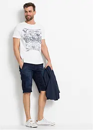 Bermuda en molleton aspect jean, Regular, bonprix
