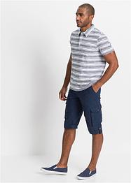 Bermuda long cargo avec lin, bpc bonprix collection