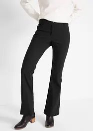 Pantalon flare en bengaline stretch avec taille ajustable, bonprix