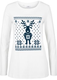 T-shirt manches longues coton à motif de Noël, bpc bonprix collection