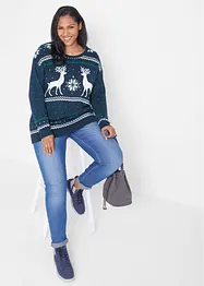 Pull à motif hivernal, bonprix