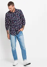 Chemise manches longues à imprimé Noël, Slim Fit, bonprix